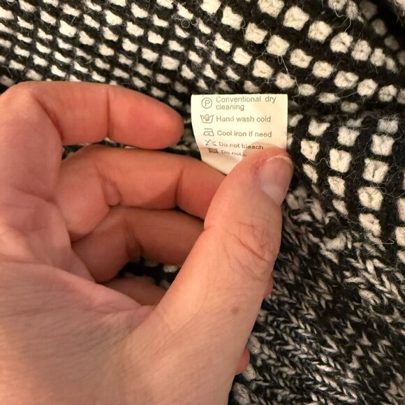 Waffle Style cardigan - black/white - Picture 6 of 7